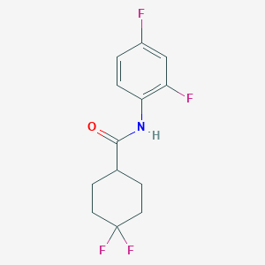 molecular formula C13H13F4NO B12236919 N-(2,4-difluorophenyl)-4,4-difluorocyclohexane-1-carboxamide 