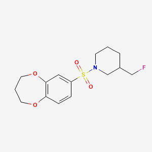 1-(3,4-dihydro-2H-1,5-benzodioxepine-7-sulfonyl)-3-(fluoromethyl)piperidine