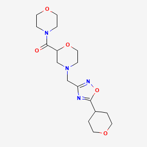 2-(Morpholine-4-carbonyl)-4-{[5-(oxan-4-yl)-1,2,4-oxadiazol-3-yl]methyl}morpholine