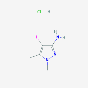 4-Iodo-1,5-dimethylpyrazol-3-amine;hydrochloride