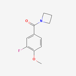 molecular formula C11H12FNO2 B12236984 1-(3-Fluoro-4-methoxybenzoyl)azetidine 