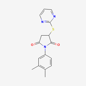 1-(3,4-Dimethylphenyl)-3-(2-pyrimidinylthio)pyrrolidine-2,5-dione