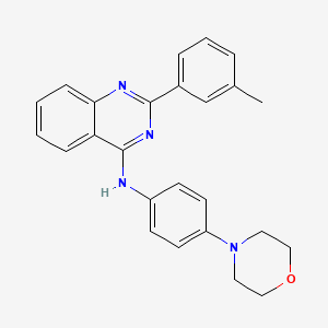 molecular formula C25H24N4O B1223701 2-(3-methylphenyl)-N-[4-(4-morpholinyl)phenyl]-4-quinazolinamine 