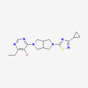 4-[5-(3-Cyclopropyl-1,2,4-thiadiazol-5-yl)-octahydropyrrolo[3,4-c]pyrrol-2-yl]-6-ethyl-5-fluoropyrimidine