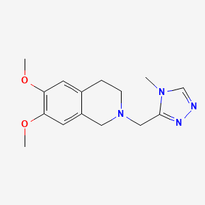 6,7-dimethoxy-2-[(4-methyl-4H-1,2,4-triazol-3-yl)methyl]-1,2,3,4-tetrahydroisoquinoline