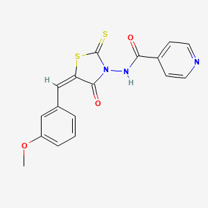 N-(5-(3-Methoxy-benzylidene)-4-oxo-2-thioxo-thiazolidin-3-YL)-isonicotinamide