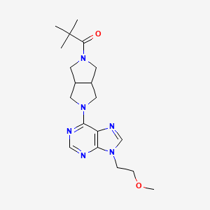 1-{5-[9-(2-methoxyethyl)-9H-purin-6-yl]-octahydropyrrolo[3,4-c]pyrrol-2-yl}-2,2-dimethylpropan-1-one