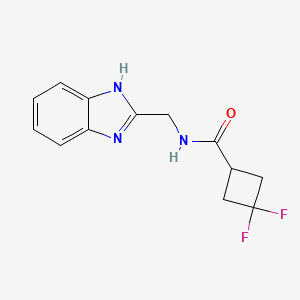 molecular formula C13H13F2N3O B12237087 N-[(1H-1,3-benzodiazol-2-yl)methyl]-3,3-difluorocyclobutane-1-carboxamide 