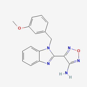 4-[1-[(3-Methoxyphenyl)methyl]-2-benzimidazolyl]-1,2,5-oxadiazol-3-amine