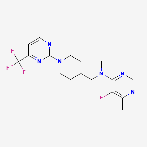 5-fluoro-N,6-dimethyl-N-({1-[4-(trifluoromethyl)pyrimidin-2-yl]piperidin-4-yl}methyl)pyrimidin-4-amine