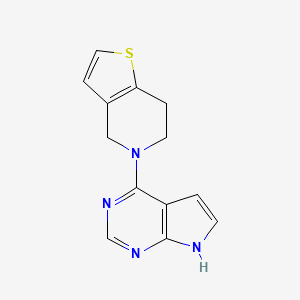 4-{4H,5H,6H,7H-thieno[3,2-c]pyridin-5-yl}-7H-pyrrolo[2,3-d]pyrimidine