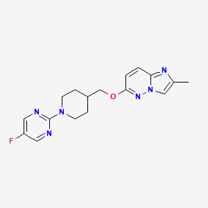 5-Fluoro-2-{4-[({2-methylimidazo[1,2-b]pyridazin-6-yl}oxy)methyl]piperidin-1-yl}pyrimidine