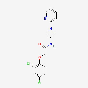 molecular formula C16H15Cl2N3O2 B12237132 2-(2,4-dichlorophenoxy)-N-[1-(pyridin-2-yl)azetidin-3-yl]acetamide 