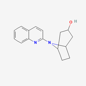 molecular formula C16H18N2O B12237145 8-(Quinolin-2-yl)-8-azabicyclo[3.2.1]octan-3-ol 