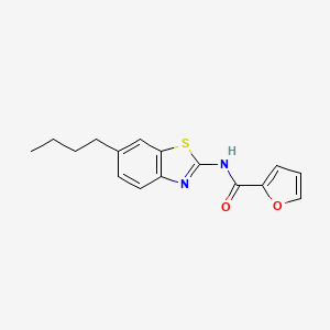 molecular formula C16H16N2O2S B1223715 N-(6-butyl-1,3-benzothiazol-2-yl)-2-furancarboxamide 