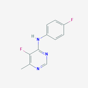 5-fluoro-N-(4-fluorophenyl)-6-methylpyrimidin-4-amine