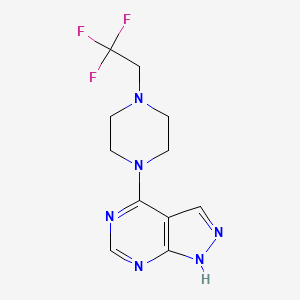 1-{1H-pyrazolo[3,4-d]pyrimidin-4-yl}-4-(2,2,2-trifluoroethyl)piperazine