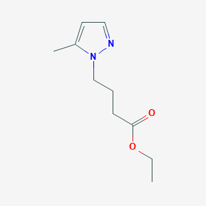 molecular formula C10H16N2O2 B12237173 ethyl 4-(5-methyl-1H-pyrazol-1-yl)butanoate 