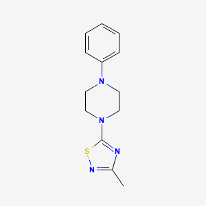 molecular formula C13H16N4S B12237180 1-(3-Methyl-1,2,4-thiadiazol-5-yl)-4-phenylpiperazine 