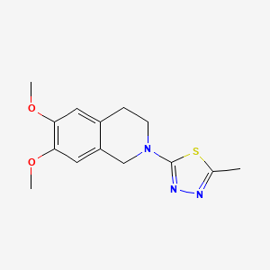 6,7-Dimethoxy-2-(5-methyl-1,3,4-thiadiazol-2-yl)-1,2,3,4-tetrahydroisoquinoline