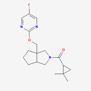 2-{[2-(2,2-Dimethylcyclopropanecarbonyl)-octahydrocyclopenta[c]pyrrol-3a-yl]methoxy}-5-fluoropyrimidine