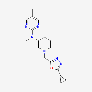 N-{1-[(5-cyclopropyl-1,3,4-oxadiazol-2-yl)methyl]piperidin-3-yl}-N,5-dimethylpyrimidin-2-amine