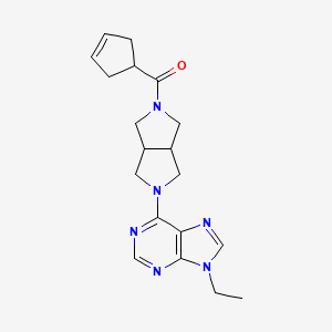 6-[5-(cyclopent-3-ene-1-carbonyl)-octahydropyrrolo[3,4-c]pyrrol-2-yl]-9-ethyl-9H-purine