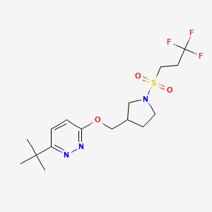 3-Tert-butyl-6-{[1-(3,3,3-trifluoropropanesulfonyl)pyrrolidin-3-yl]methoxy}pyridazine