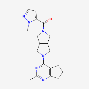 1-methyl-5-(5-{2-methyl-5H,6H,7H-cyclopenta[d]pyrimidin-4-yl}-octahydropyrrolo[3,4-c]pyrrole-2-carbonyl)-1H-pyrazole