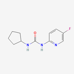 molecular formula C11H14FN3O B12237287 3-Cyclopentyl-1-(5-fluoropyridin-2-yl)urea 