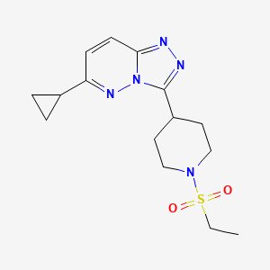 4-{6-Cyclopropyl-[1,2,4]triazolo[4,3-b]pyridazin-3-yl}-1-(ethanesulfonyl)piperidine