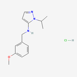 molecular formula C14H20ClN3O B12237304 1-isopropyl-N-(3-methoxybenzyl)-1H-pyrazol-5-amine 