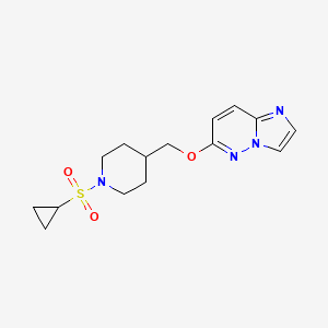 1-(Cyclopropanesulfonyl)-4-({imidazo[1,2-b]pyridazin-6-yloxy}methyl)piperidine