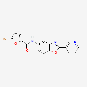 molecular formula C17H10BrN3O3 B1223740 5-bromo-N-[2-(3-pyridinyl)-1,3-benzoxazol-5-yl]-2-furancarboxamide 