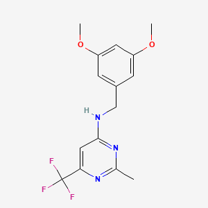 N-[(3,5-dimethoxyphenyl)methyl]-2-methyl-6-(trifluoromethyl)pyrimidin-4-amine