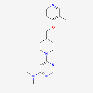 N,N-dimethyl-6-(4-{[(3-methylpyridin-4-yl)oxy]methyl}piperidin-1-yl)pyrimidin-4-amine