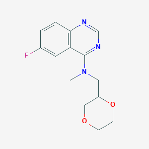 N-[(1,4-dioxan-2-yl)methyl]-6-fluoro-N-methylquinazolin-4-amine