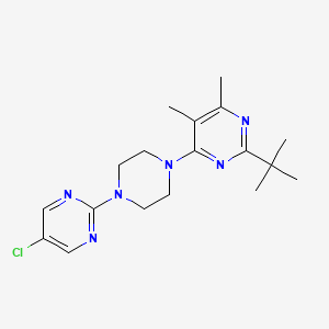 2-Tert-butyl-4-[4-(5-chloropyrimidin-2-yl)piperazin-1-yl]-5,6-dimethylpyrimidine