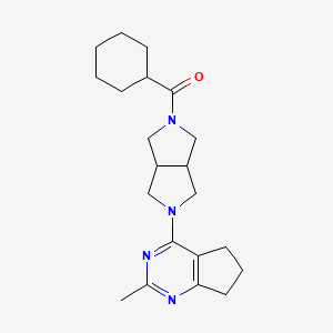 2-cyclohexanecarbonyl-5-{2-methyl-5H,6H,7H-cyclopenta[d]pyrimidin-4-yl}-octahydropyrrolo[3,4-c]pyrrole