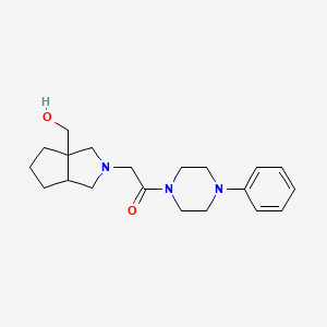 molecular formula C20H29N3O2 B12237478 2-[3a-(Hydroxymethyl)-octahydrocyclopenta[c]pyrrol-2-yl]-1-(4-phenylpiperazin-1-yl)ethan-1-one 