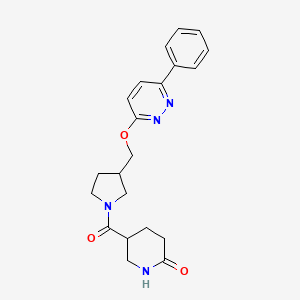 5-(3-{[(6-Phenylpyridazin-3-yl)oxy]methyl}pyrrolidine-1-carbonyl)piperidin-2-one