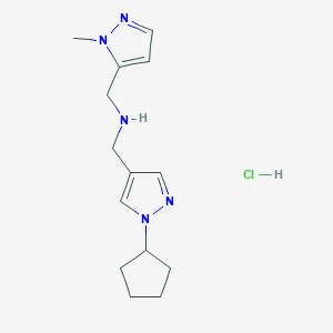 1-(1-cyclopentyl-1H-pyrazol-4-yl)-N-[(1-methyl-1H-pyrazol-5-yl)methyl]methanamine