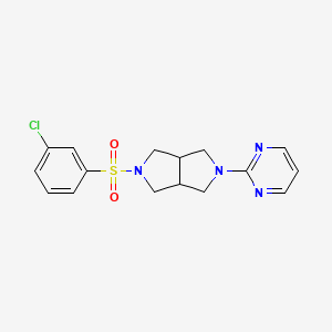 2-[5-(3-Chlorobenzenesulfonyl)-octahydropyrrolo[3,4-c]pyrrol-2-yl]pyrimidine