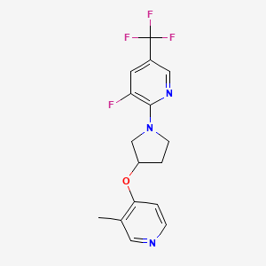 3-Fluoro-2-{3-[(3-methylpyridin-4-yl)oxy]pyrrolidin-1-yl}-5-(trifluoromethyl)pyridine