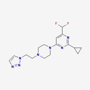 2-cyclopropyl-4-(difluoromethyl)-6-{4-[2-(1H-1,2,3-triazol-1-yl)ethyl]piperazin-1-yl}pyrimidine