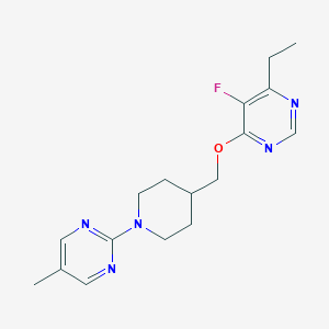 molecular formula C17H22FN5O B12237550 4-Ethyl-5-fluoro-6-{[1-(5-methylpyrimidin-2-yl)piperidin-4-yl]methoxy}pyrimidine 