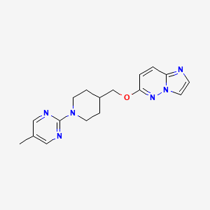 2-[4-({Imidazo[1,2-b]pyridazin-6-yloxy}methyl)piperidin-1-yl]-5-methylpyrimidine