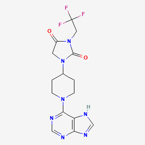 1-[1-(9H-purin-6-yl)piperidin-4-yl]-3-(2,2,2-trifluoroethyl)imidazolidine-2,4-dione