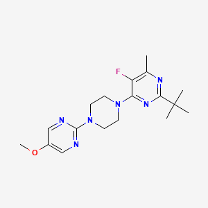 2-Tert-butyl-5-fluoro-4-[4-(5-methoxypyrimidin-2-yl)piperazin-1-yl]-6-methylpyrimidine