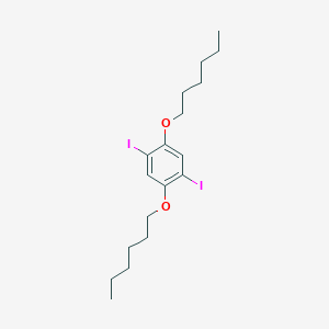 molecular formula C18H28I2O2 B122376 1,4-Bis(hexyloxy)-2,5-diiodobenzene CAS No. 153033-31-9